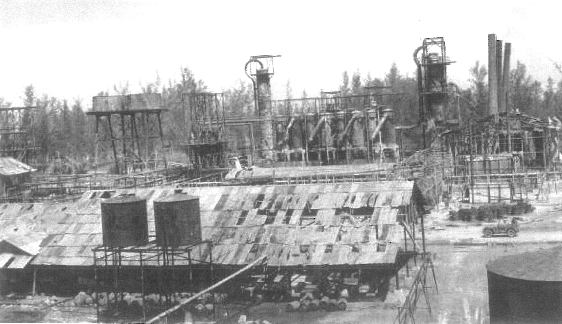 The Lutong Refinery, shipped to Singapore by the British, returned and re-commissioned by the Japanese lies destroyed at the hands of the unstoppable Australians