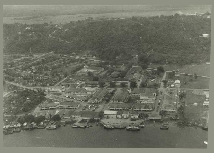 Miri Town, Sarawak, on the northern fringe of Borneo, circa 1953.